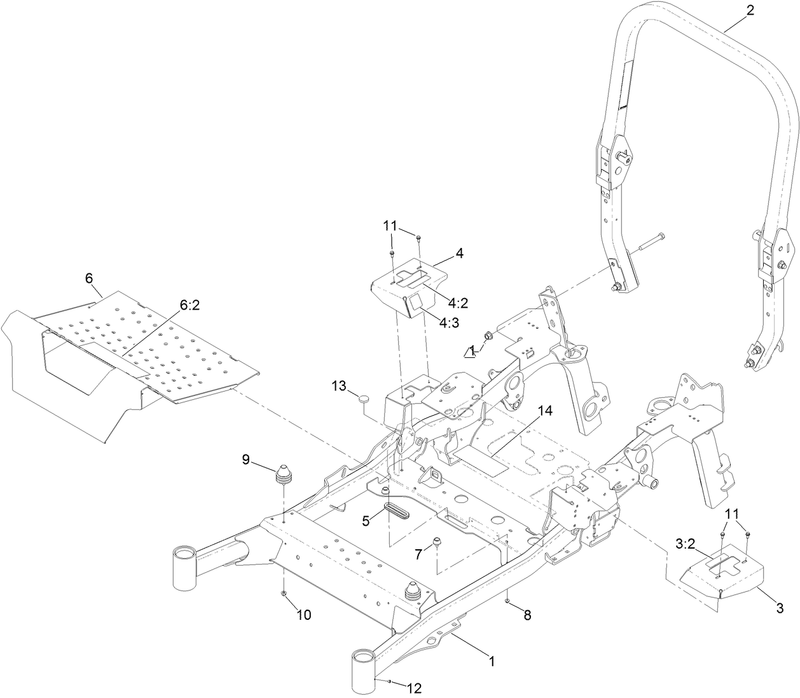 Frame and Roll Over Protection System Assembly