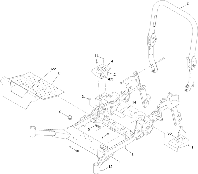 Frame and Roll Over Protection System Assembly