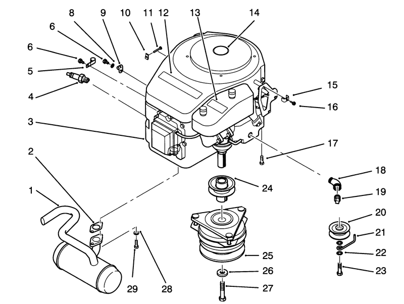 Engine And Clutch Assembly