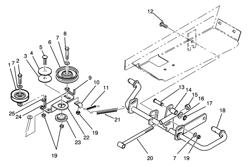 Idler And Pedal Shaft Assembly