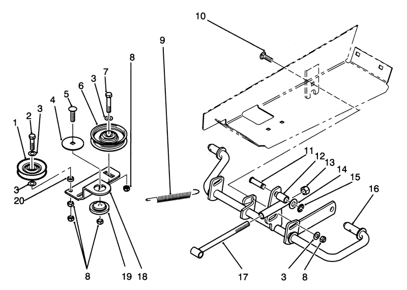 Idler And Pedal Shaft Assembly