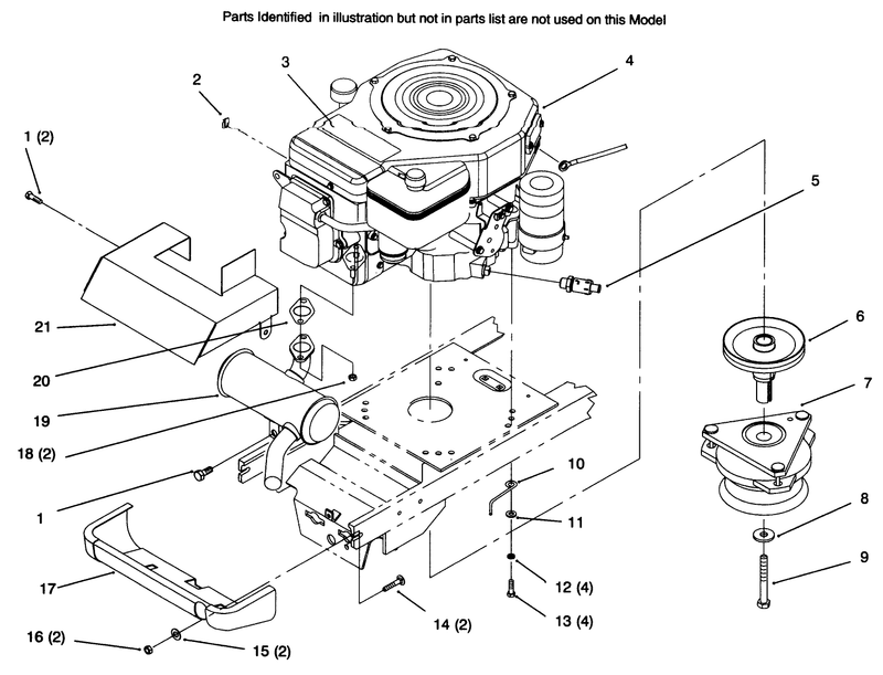 Single Cylinder Engine Muffler And Pto