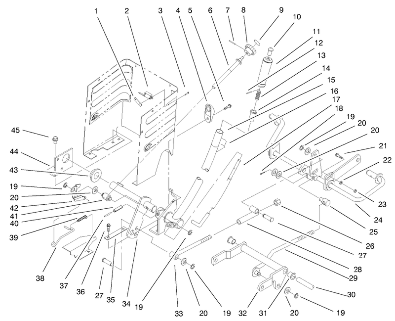 Lift Lever and Hoc Assembly