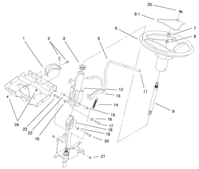 Steering Wheel and Tilt Assembly