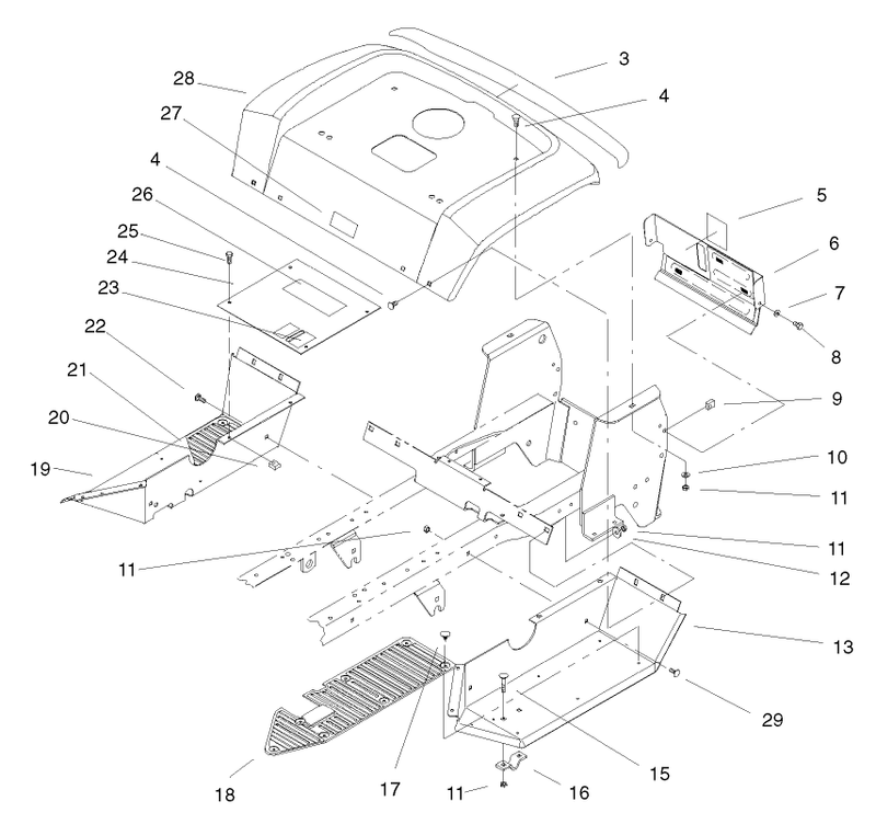 Fender and Footrests Assembly
