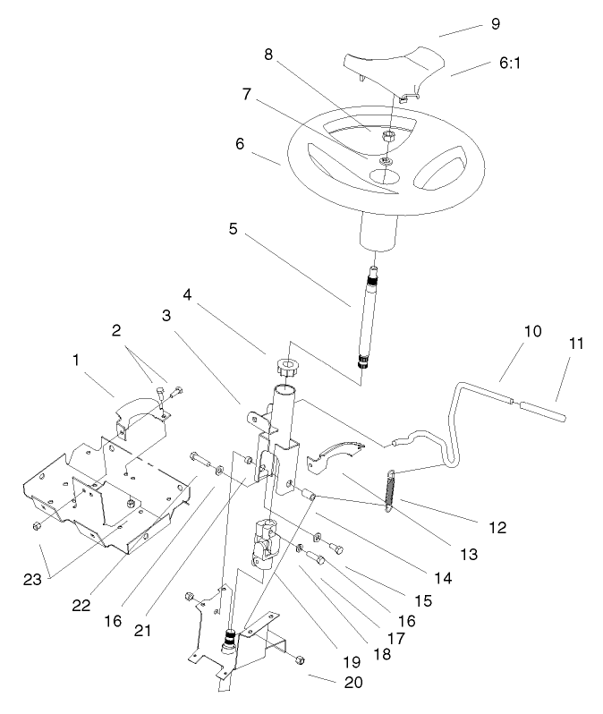 Steering Wheel and Tilt Assembly