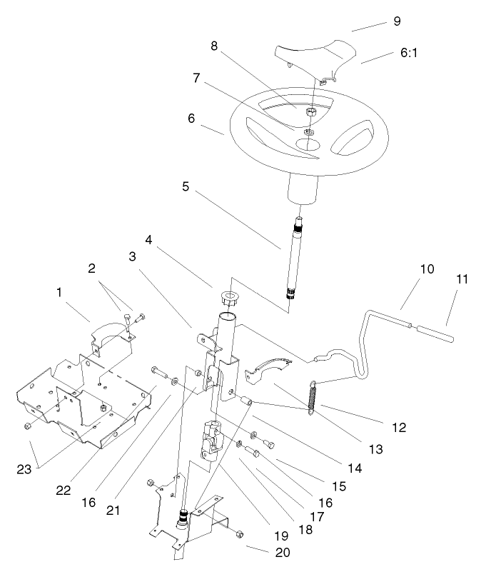 Steering Wheel and Tilt Assembly