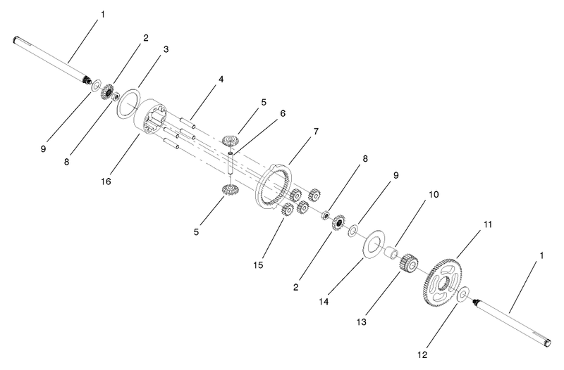 Hydrostatic Transmission No 104 2465 Differential Gear Assembly.gif