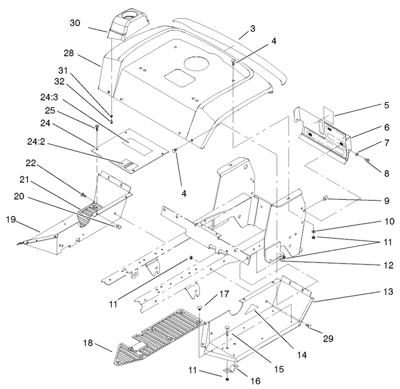 Fender And Footrests Assembly