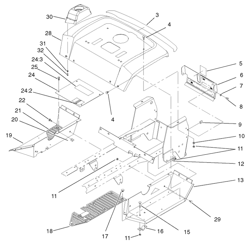 Fender And Footrests Assembly