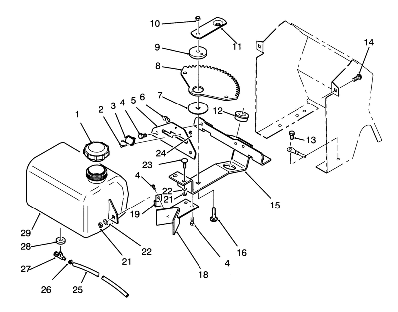 Fuel Tank And Steering Bracket Assembly
