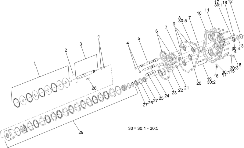 Transmission Assembly cont Gear Case and Clutch Assembly