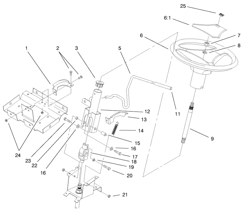 Steering Wheel and Tilt Assembly