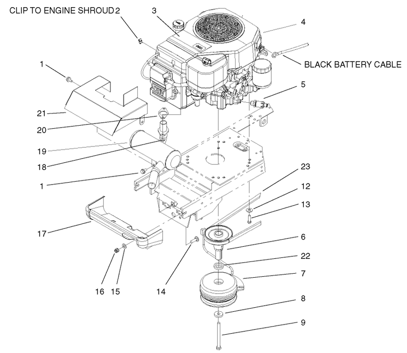 Engine Muffler And Pto Assembly