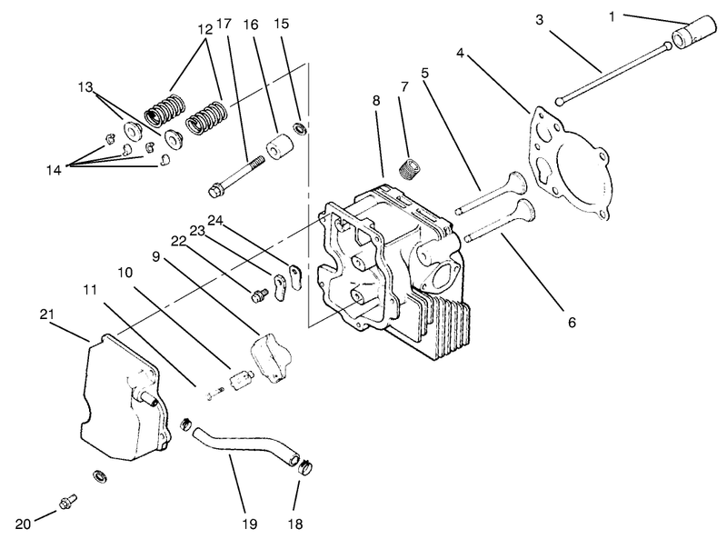 Cylinder Head Valve Breather Assembly Kohler Models Cv460s 26505 And Cv460s 26506