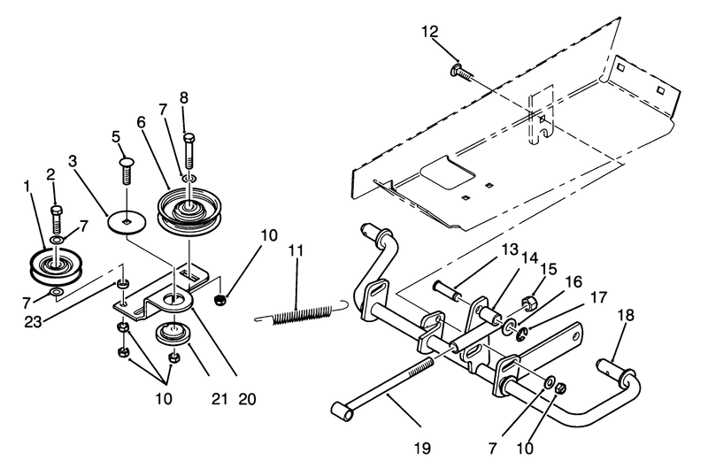 Idler And Pedal Shaft Assembly