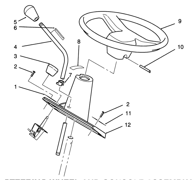 Steering Wheel And Console Assembly
