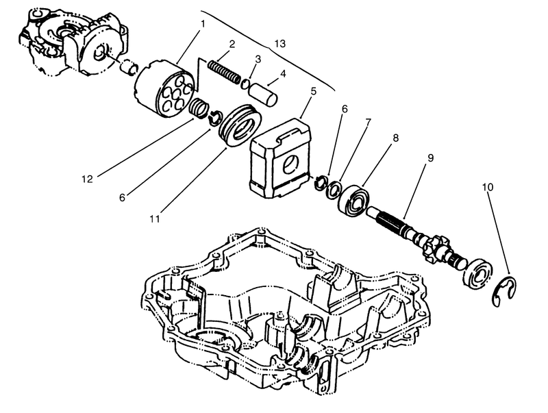 Motor Shaft Tuff Torq Transmission K61 toro