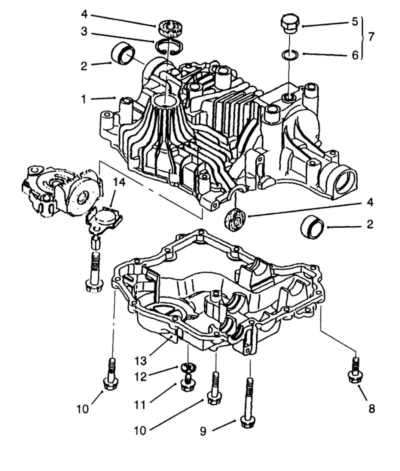 Transaxle Case Tuff Torq Transmission K61 toro