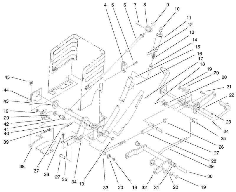 Lift Lever and Hoc Assembly
