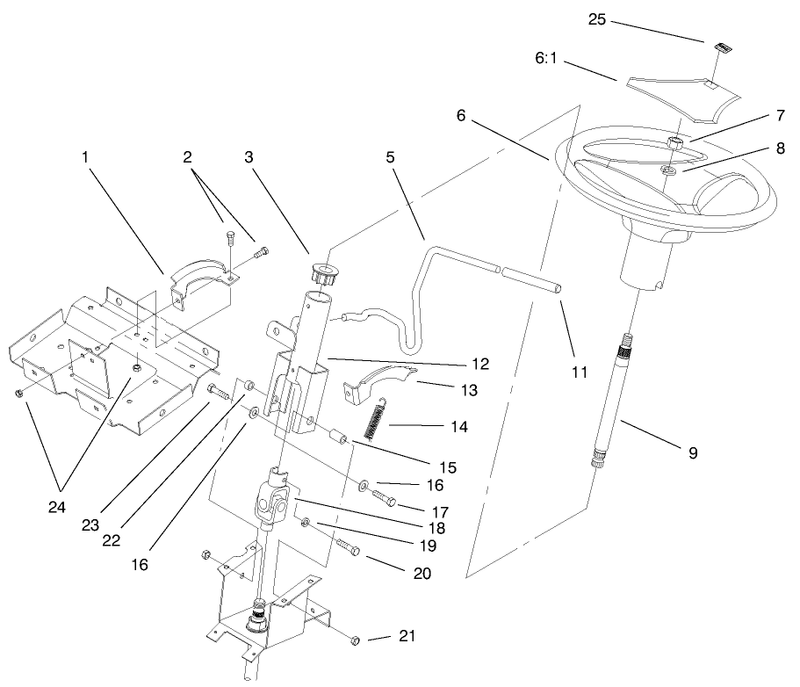 Steering Wheel and Tilt Assembly