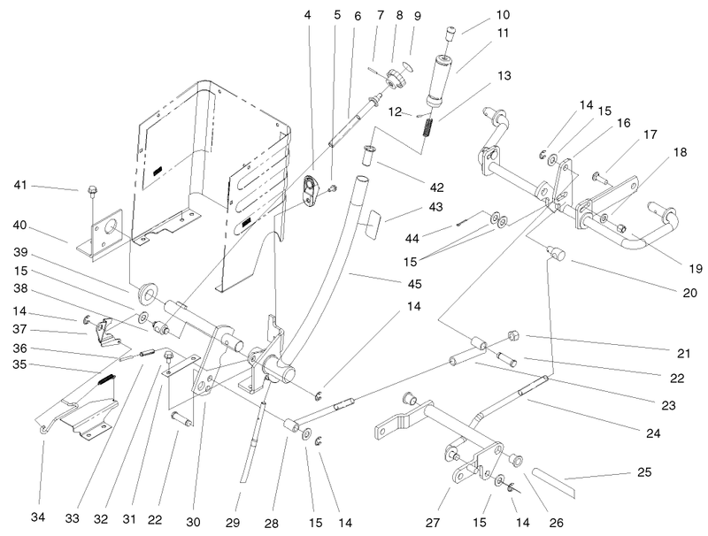 Lift Lever and Hoc Assembly