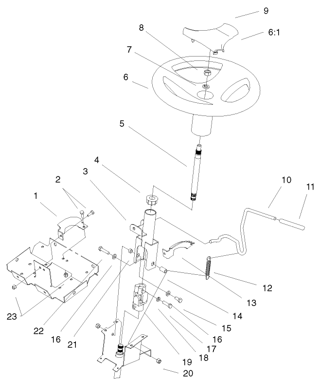 Steering Wheel and Tilt Assembly