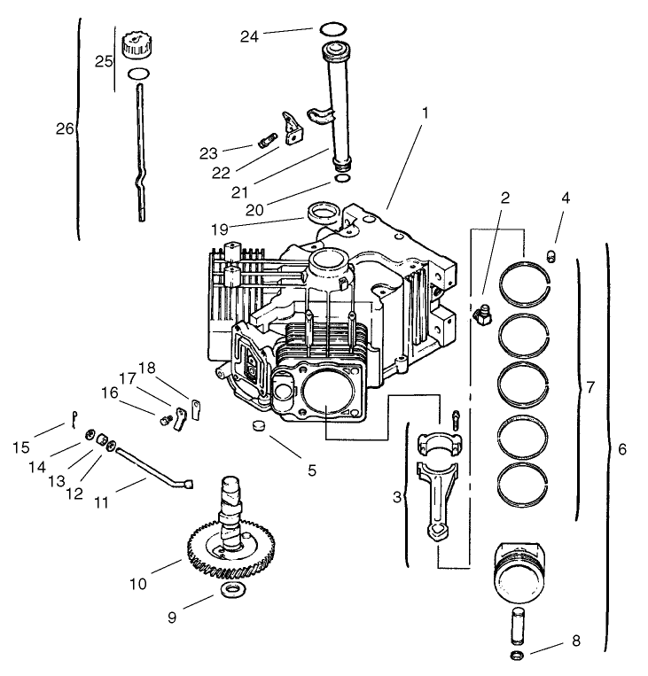 Crankcase Assembly Kohler Cv18s Ps 61528 And Cv18s Ps 61529