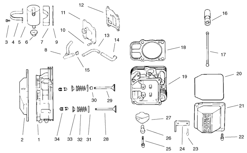 Head Valve Breather Assembly Kohler Cv18s Ps 61528 And Cv18s Ps 61529
