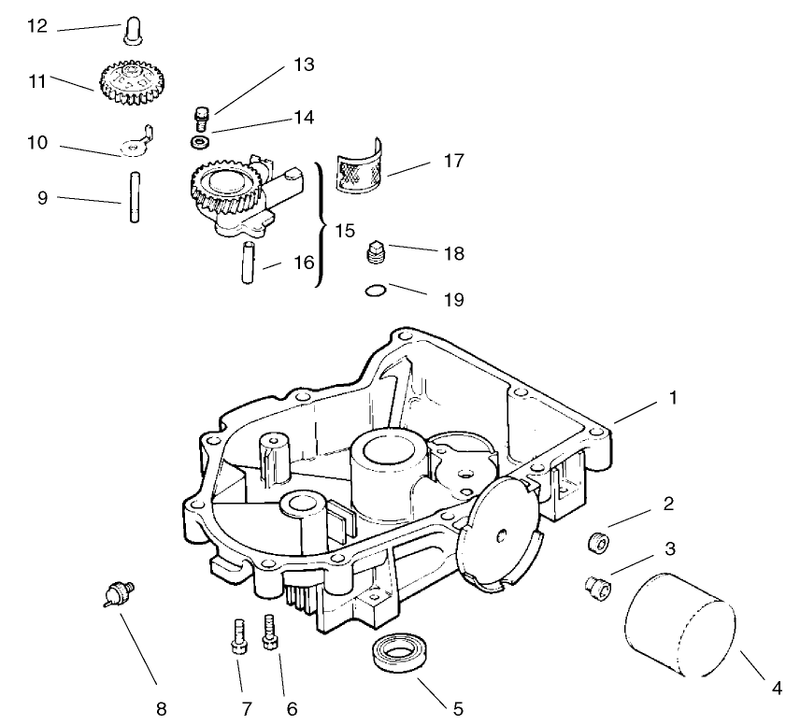 Oil Pan Lubrication Assembly Kohler Cv18s Ps 61528 And Cv18s Ps 61529