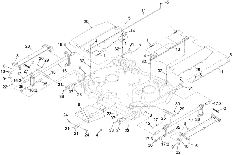 Center Deck Fold Assembly