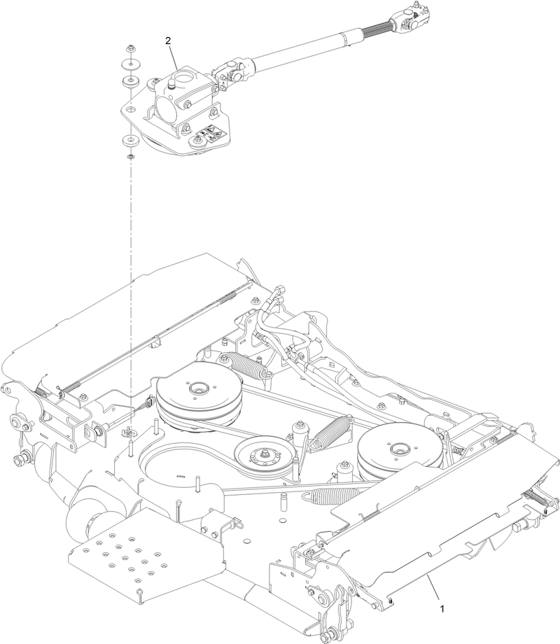 Center Deck and Gear Box Assembly