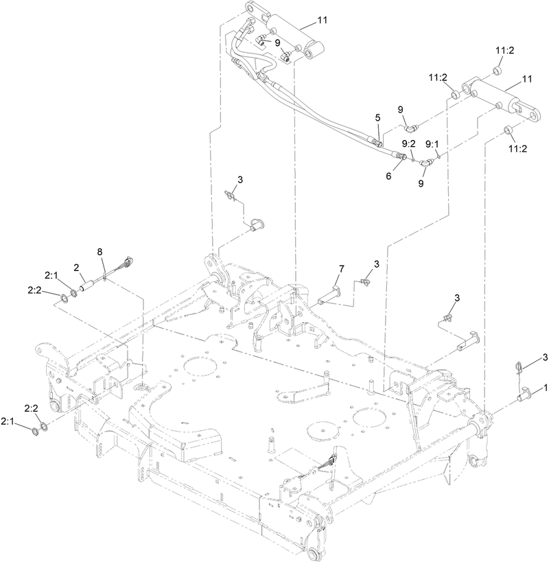 Center Folding Deck Hydraulic Assembly