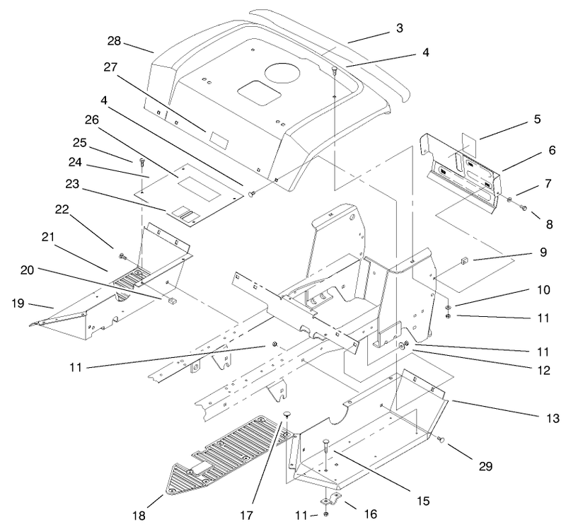 Fender and Footrests Assembly