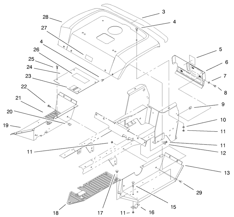 Fender and Footrests Assembly