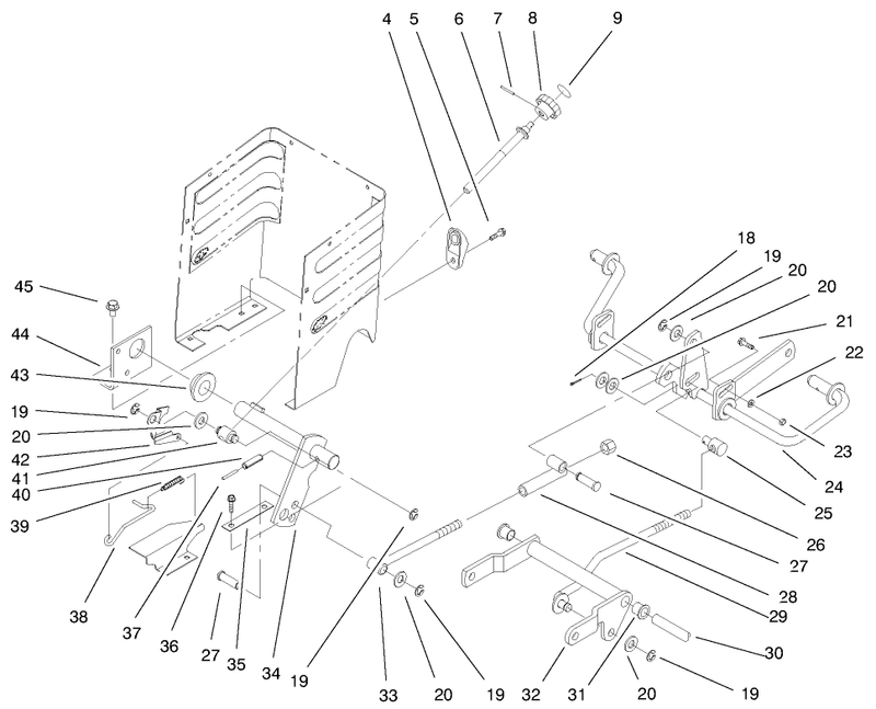 Lift Lever and Hoc Assembly