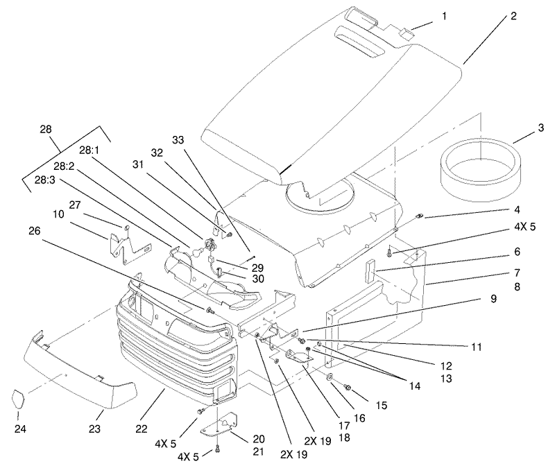 Hood and Grill Assembly