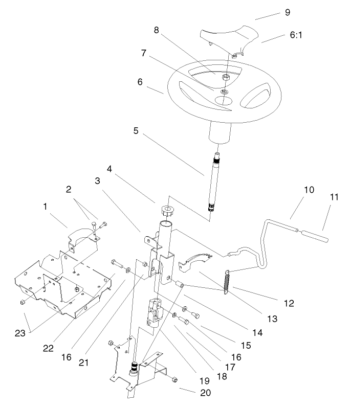 Steering Wheel and Tilt Assembly
