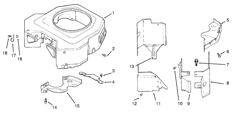Blower Housing and Baffles Kohler Cv20s Ps65531 And Ps65532
