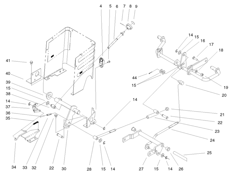 Lift Lever and Hoc Assembly