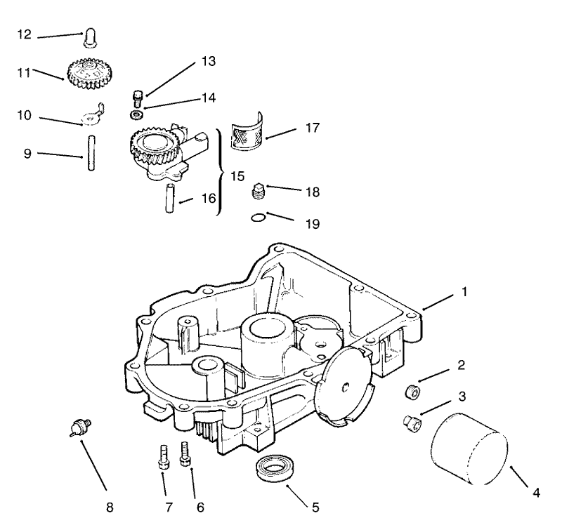 Group 3 Oil PanLubrication Assembly Kohler Model No CV20S 65531 and CV20S 65532
