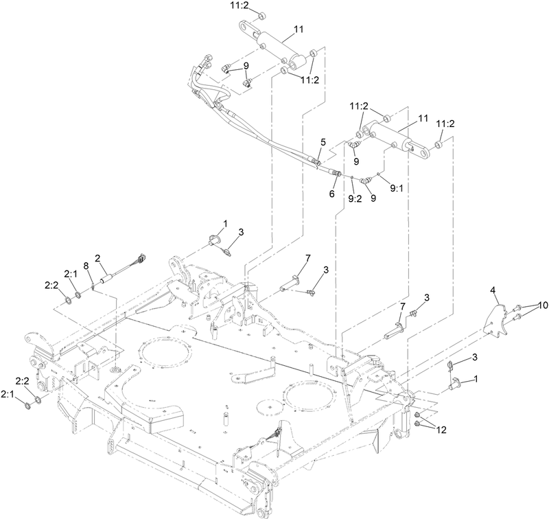 Center Folding Deck Hydraulic Assembly