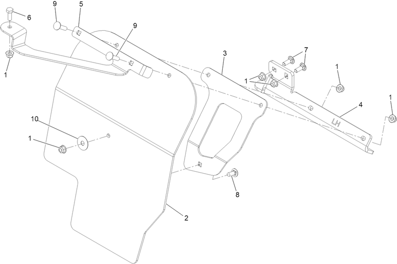 LH Mud Flap Assembly