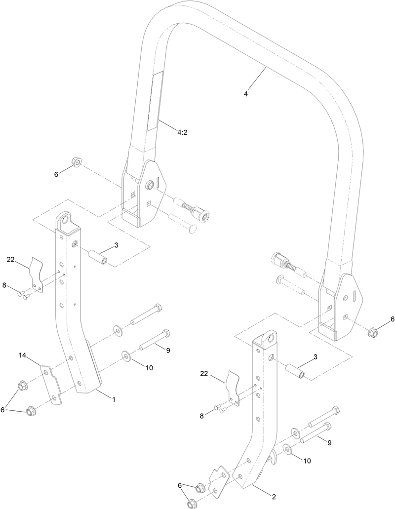 Roll Over Protection System Assembly No 142 9749