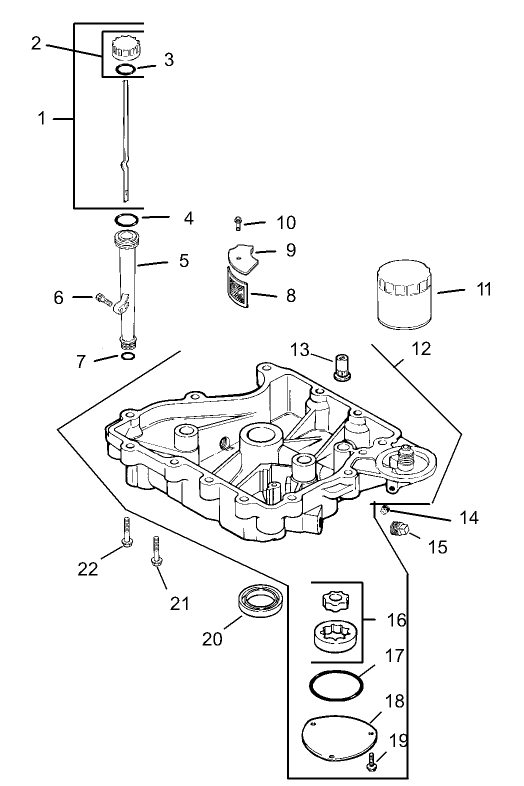 Group 3 Oil PanLubrication Assembly