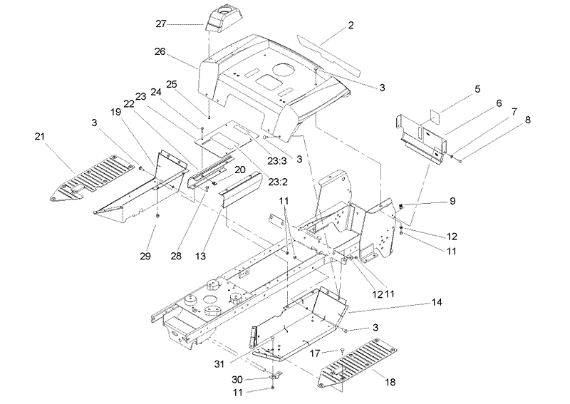 Fender and Footrest Assembly