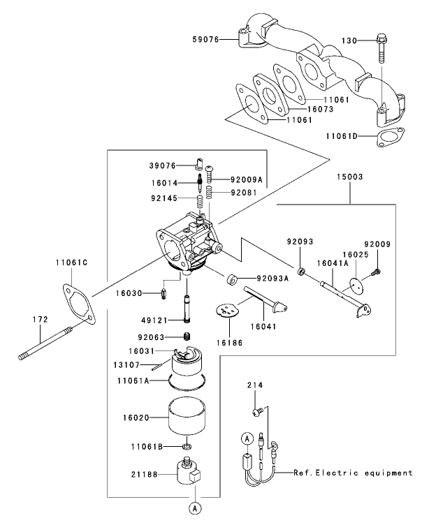 Carburetor Assembly Kawasaki FH541V AS04
