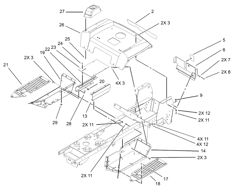 Fender and Footrest Assembly