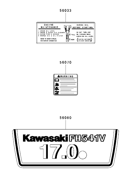 Label Assembly Kawasaki FH541V AS04