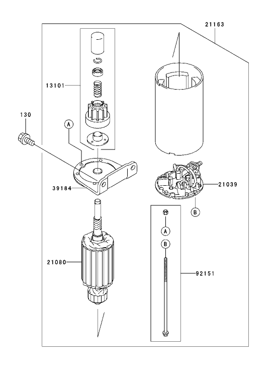 Starter Assembly Kawasaki FH541V AS04